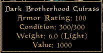Dark Brotherhood Cuirass